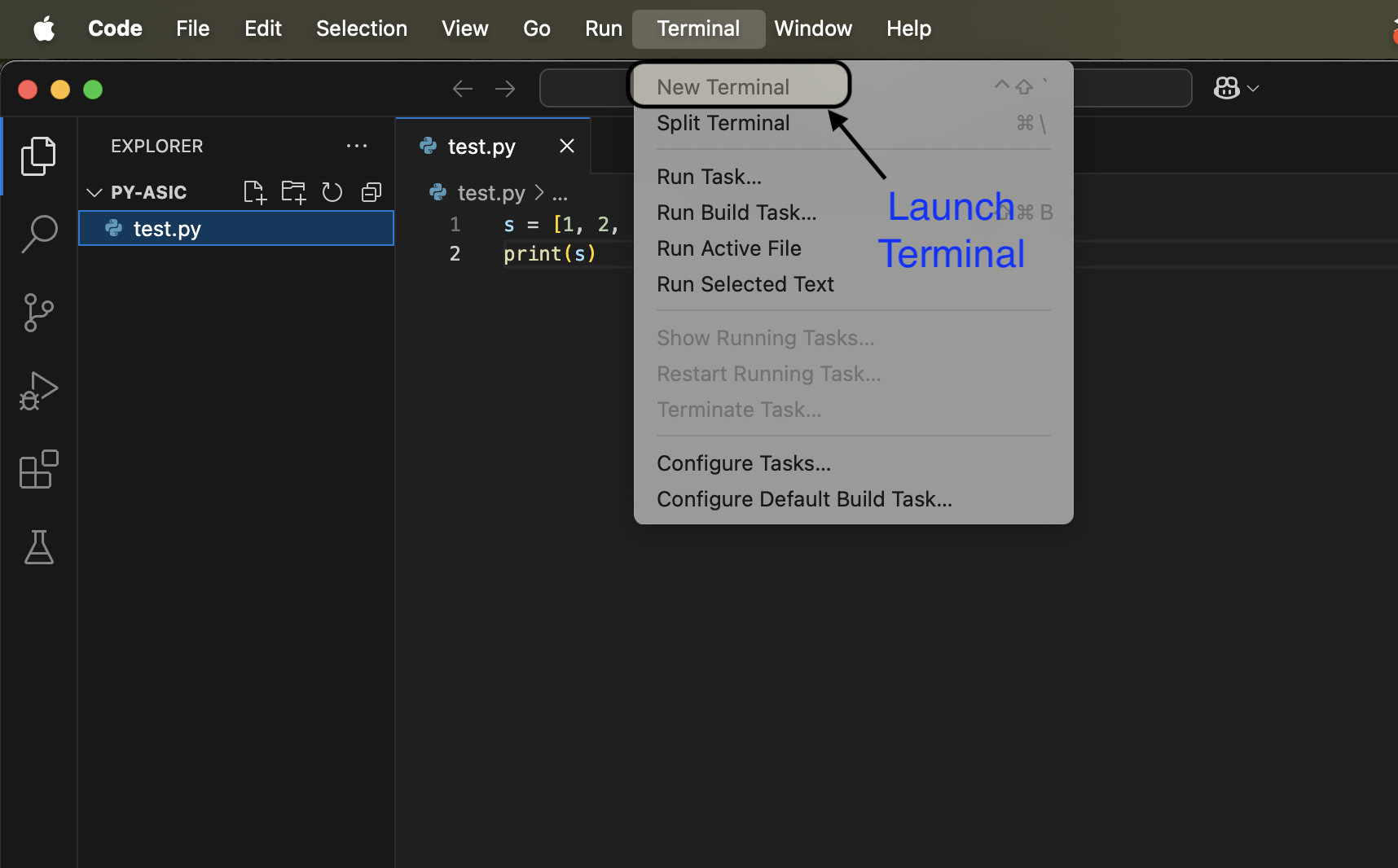 VSCode terminal